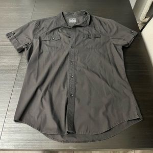 Like new Straight Faded brand black button up shirt size XL